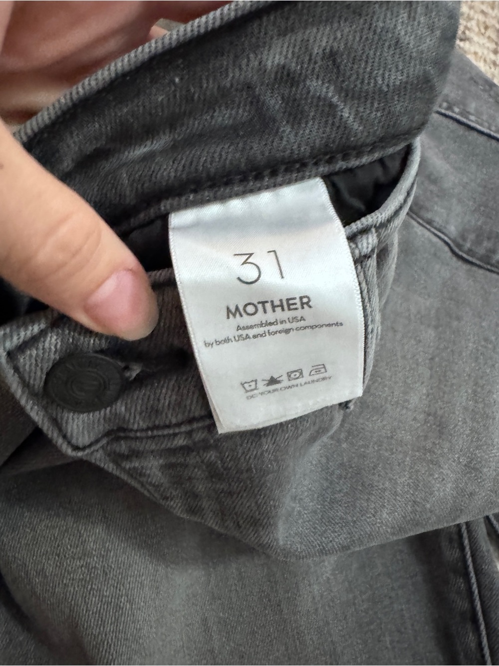 MOTHER The Outsider Flood High Waist Ankle Boot jeans “Just One More” SZ 31 - Picture 9 of 12